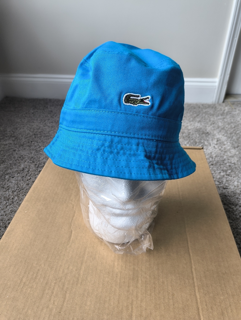 Unisex Lacoste Bucket Hat Smurf Blue One Size Fits All